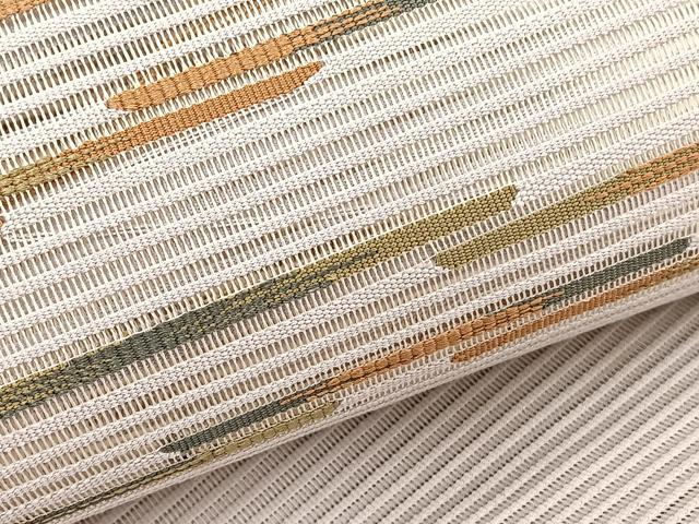 平和屋着物*夏物 八寸名古屋帯 絽綴れ 横段文 正絹 逸品 未使用 BAAX7750hv