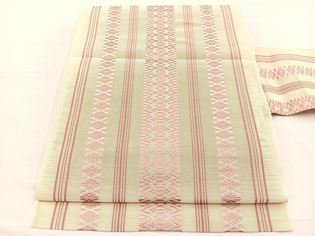 平和屋着物*夏物 本場筑前博多織 八寸名古屋帯 紗献上 正絹 逸品 BAAX7759hv