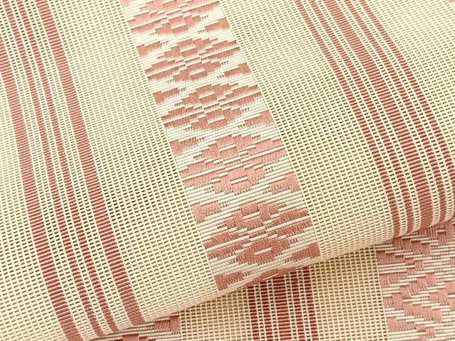 平和屋着物*夏物 本場筑前博多織 八寸名古屋帯 紗献上 正絹 逸品 BAAX7759hv