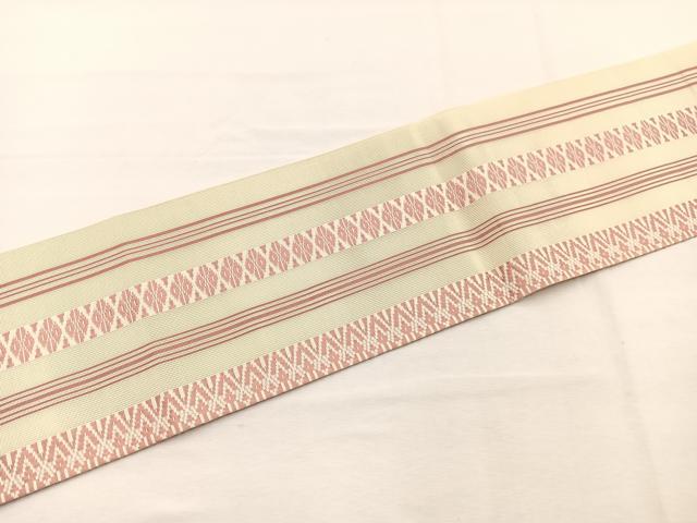 平和屋着物*夏物 本場筑前博多織 八寸名古屋帯 紗献上 正絹 逸品 BAAX7759hv