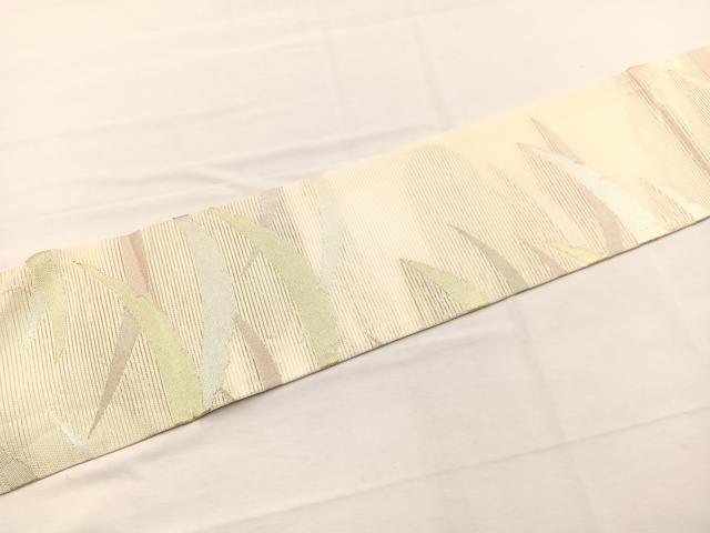 平和屋着物*夏物 九寸名古屋帯 雪芝文 金銀糸 正絹 逸品 BAAX7761hv