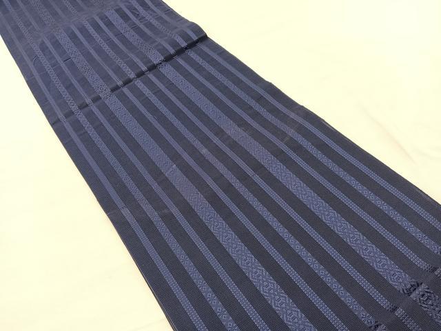 平和屋着物*夏物 本場筑前博多織 八寸名古屋帯 紗献上 青褐色 正絹 逸品 BAAX7790hv