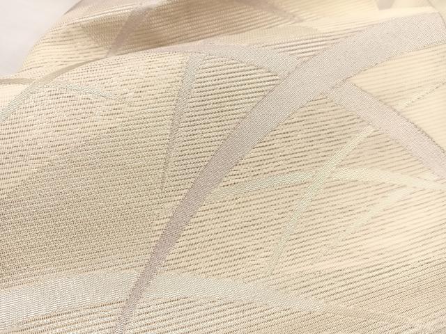 平和屋着物*夏物 九寸名古屋帯 芝草文 銀糸 正絹 逸品 BAAX7794hv