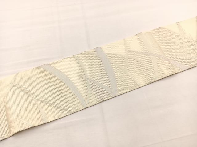 平和屋着物*夏物 九寸名古屋帯 芝草文 銀糸 正絹 逸品 BAAX7794hv