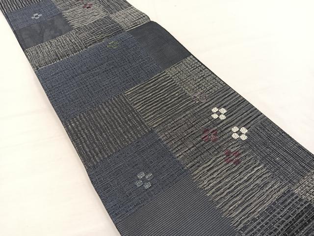 平和屋着物*夏物 西陣 六通柄袋帯 唐織 十字文様 証紙付き 正絹 逸品 BAAX7803hv