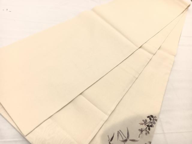 平和屋着物*夏物 太鼓柄袋帯 手描き 笹竹萩文 正絹 逸品 BAAX7804hv