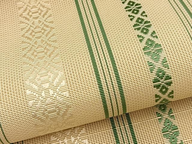 平和屋着物*夏物 本場筑前博多織 八寸名古屋帯 紗献上 正絹 逸品 BAAX7809hv