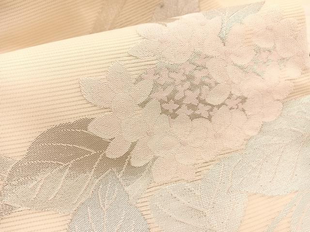 平和屋着物*夏物 九寸名古屋帯 紫陽花 銀糸 正絹 逸品 BAAX7811hv