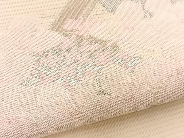 平和屋着物*夏物 九寸名古屋帯 紫陽花 銀糸 正絹 逸品 BAAX7811hv