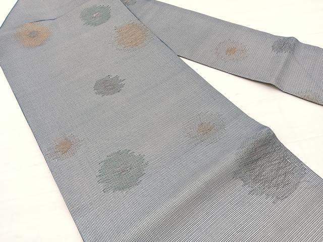 平和屋着物*夏物 九寸名古屋帯 草花文 金糸 正絹 逸品 BAAX7814hv