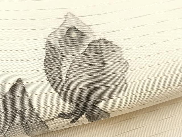 平和屋着物*夏物 絽塩瀬 九寸名古屋帯 作家物 手描き 薔薇 正絹 逸品 BAAX7826hv