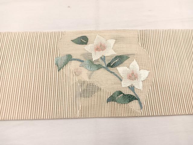 平和屋着物*夏物 八寸名古屋帯 絽綴れ 桔梗 銀糸 正絹 逸品 BAAX7832hv