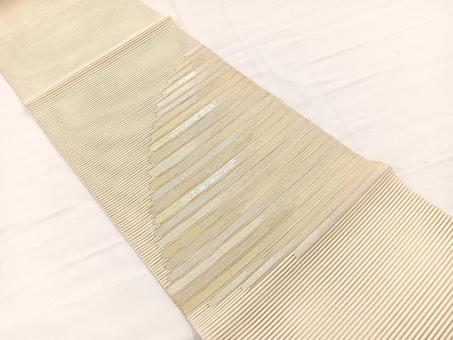 平和屋着物*夏物 八寸名古屋帯 絽綴れ 絣文様 金銀糸 正絹 逸品 BAAX7835hv