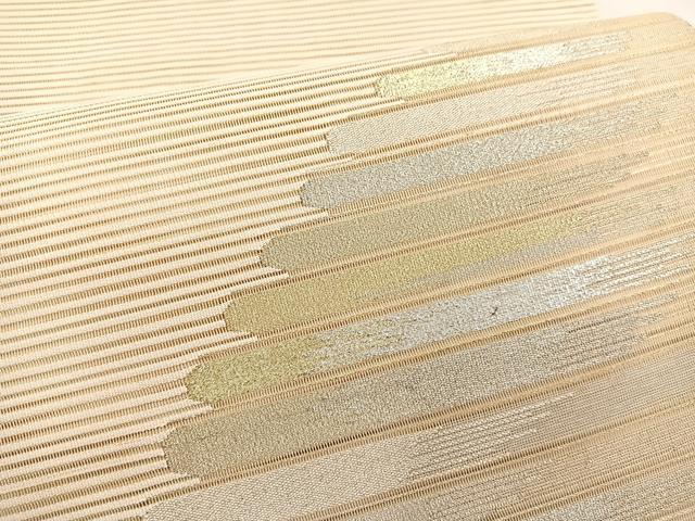平和屋着物*夏物 八寸名古屋帯 絽綴れ 絣文様 金銀糸 正絹 逸品 BAAX7835hv