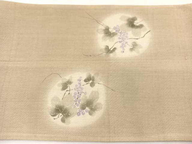 平和屋着物*夏物 太鼓柄袋帯 手描き 葡萄 金彩 正絹 逸品 BAAX7855hv