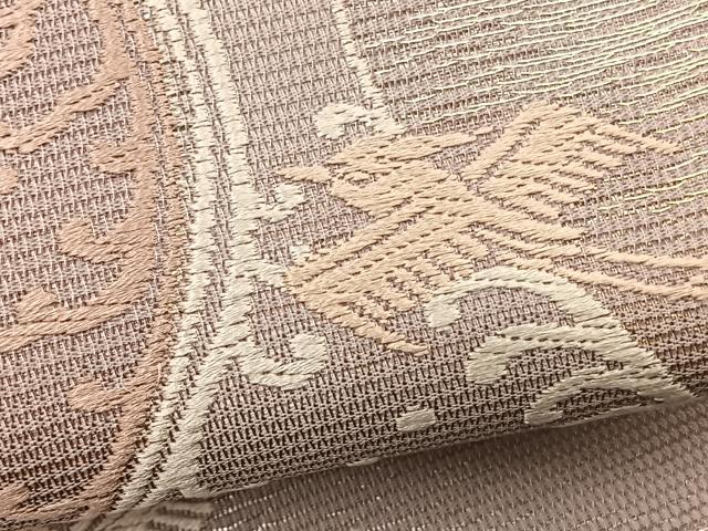 平和屋着物*夏物 六通柄袋帯 唐織 立波飛鳥文 金銀糸 正絹 逸品 BAAX7857hv