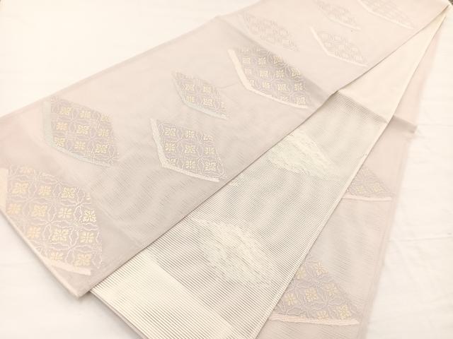 平和屋着物*夏物 六通柄袋帯 唐織 七宝花菱文 正絹 逸品 BAAX7859hv