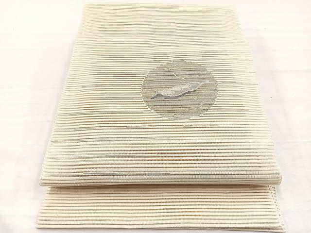 平和屋着物*夏物 八寸名古屋帯 絽綴れ 抽象文様 金銀糸 正絹 逸品 BAAX7865hv