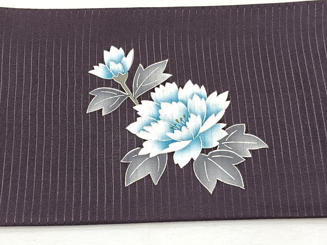 平和屋着物*夏物 絽塩瀬 九寸名古屋帯 草花文 金銀彩 正絹 逸品 BAAX7866hv