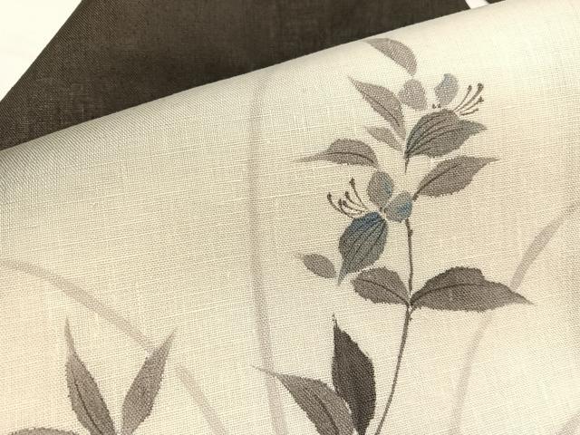 平和屋着物*夏物 九寸名古屋帯 手描き 枝花文 正絹 逸品 BAAX7885hv