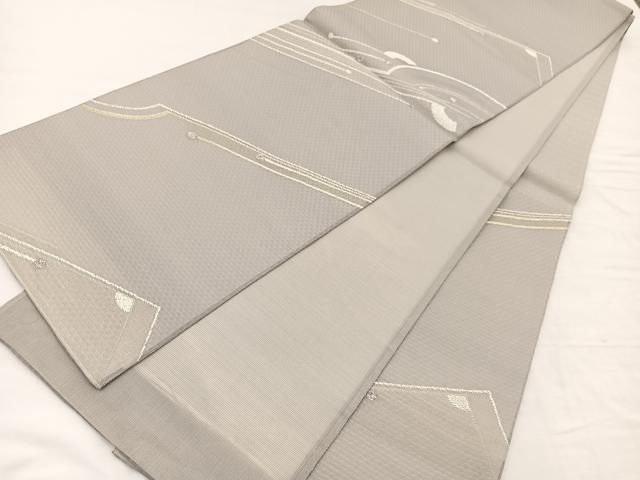 平和屋着物*夏物 西陣 橋本テル織物謹製 六通柄袋帯 幾何学文様 金糸 証紙付き 正絹 逸品 未使用 BAAX7908hv