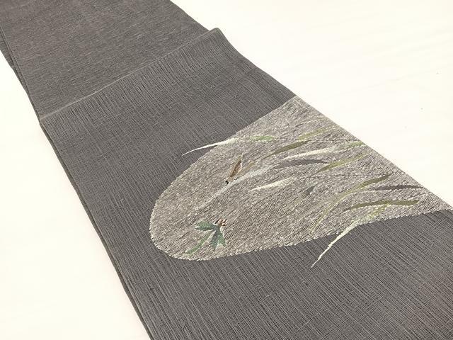 平和屋着物*夏物 太鼓柄袋帯 すくい織 蜻蛉 銀糸 正絹 逸品 BAAX7912hv