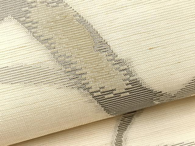 平和屋着物*夏物 六通柄 本袋帯 七野上布 草葉文 金糸 逸品 BAAX7913hv