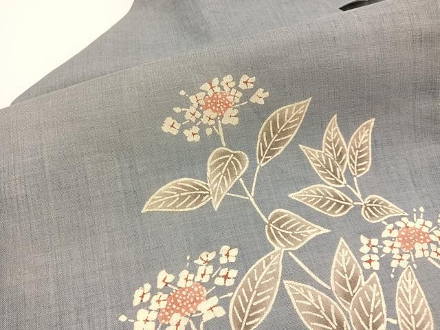 平和屋着物*夏物 九寸名古屋帯 紫陽花 麻 逸品 BAAX7927hv