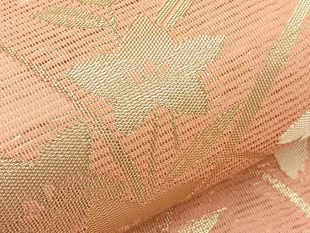 平和屋着物*夏物 九寸名古屋帯 籬桔梗文 金銀糸 正絹 逸品 未使用 BAAX7935hv