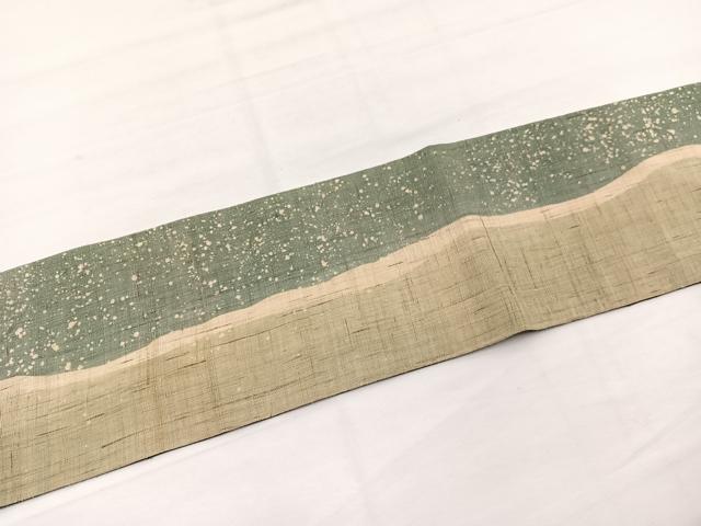 平和屋着物*夏物 全通柄 九寸名古屋帯 間道 麻 逸品 BAAX7936hv