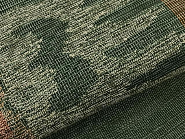 平和屋着物*夏物 1854年創業 帯屋捨松 八寸名古屋帯 抽象文様 正絹 逸品 BAAX7953hv