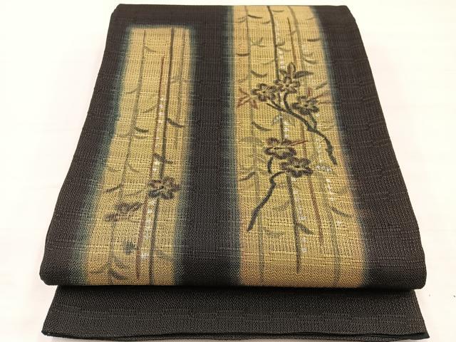 平和屋着物*夏物 太鼓柄袋帯 短冊花文 正絹 逸品 BAAX7962hv