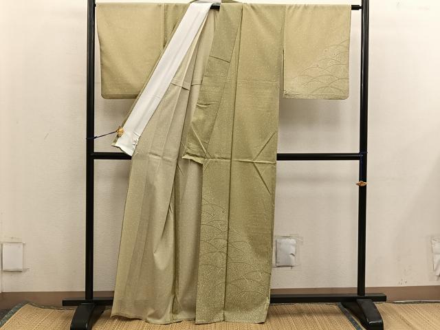 平和屋着物*夏物 訪問着 絽 芝草文 洗える着物 BAAX8059mz