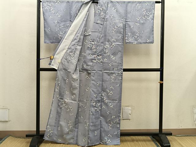 平和屋着物*夏物 小紋 絽 萩 洗える着物 BAAX8060mz