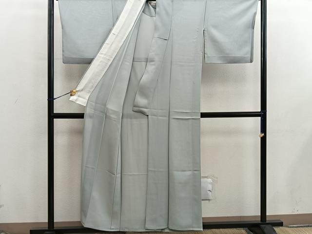 平和屋着物*夏物 色無地 絽 利久白茶色 正絹 逸品 BAAX8092mz