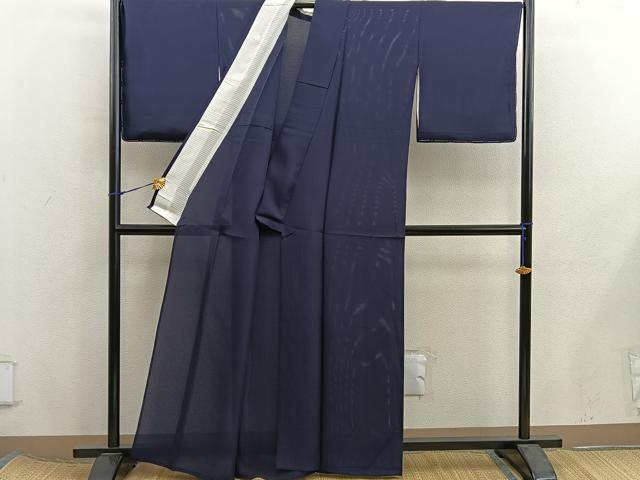 平和屋着物*夏物 色無地 絽 黒紅色 正絹 逸品 BAAX8093mz