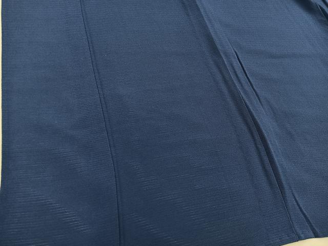 平和屋着物*夏物 色無地 絽縮緬 藍鉄色 正絹 逸品 BAAX8097mz