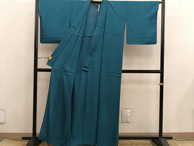 平和屋着物*夏物 色無地 絽 高麗納戸色 正絹 逸品 BAAX8098mz