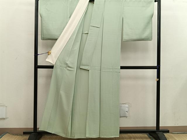 平和屋着物*夏物 色無地 絽 油色 正絹 逸品 BAAX8102mz