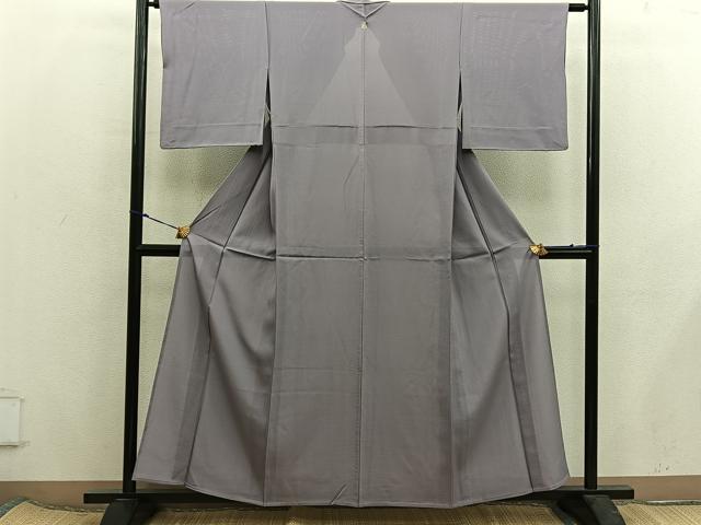 平和屋着物*夏物 色無地 絽 銀煤竹色 正絹 逸品 BAAX8109mz