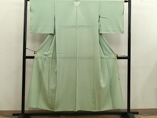 平和屋着物*夏物 色無地 絽 若苗色 正絹 逸品 BAAX8114mz