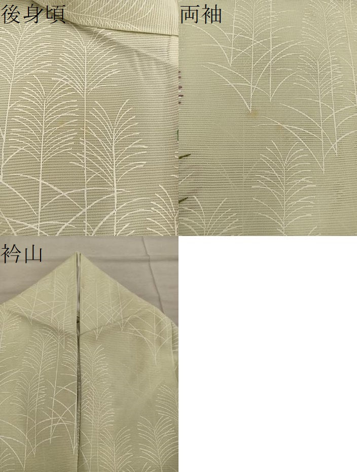 平和屋着物*夏物 訪問着 絽 刺繍 草葉文 正絹 逸品 BAAX8122mz