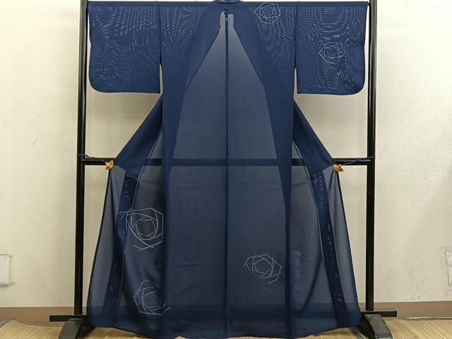 平和屋着物*夏物 訪問着 絽 幾何学文様 正絹 逸品 BAAX8124mz