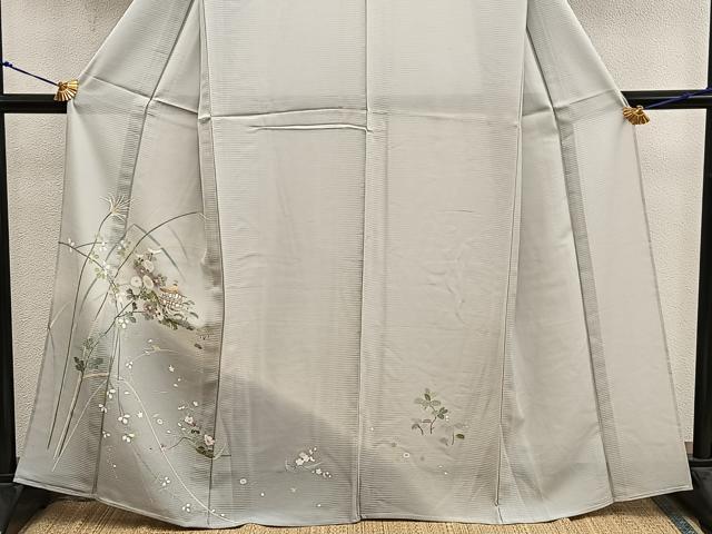 平和屋着物*夏物 訪問着 絽 友禅 風景花文 正絹 逸品 BAAX8133mz
