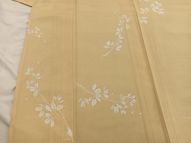 平和屋着物*夏物 小紋 絽 枝葉文 正絹 逸品 BAAX8134mz