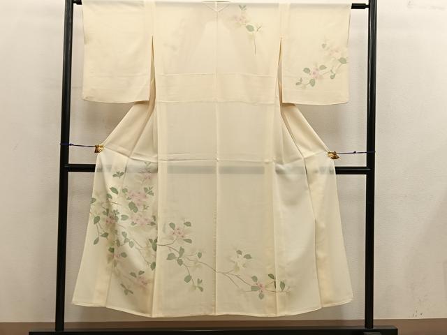 平和屋着物*夏物 訪問着 絽 枝花文 正絹 逸品 BAAX8146mz