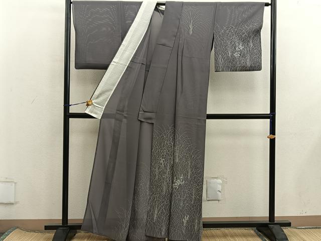 平和屋着物*夏物 訪問着 絽 秋草文 正絹 逸品 BAAX8162mz