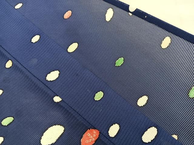 平和屋着物*夏物 小紋 絽 幾何学文様 正絹 逸品 BAAX8174mz