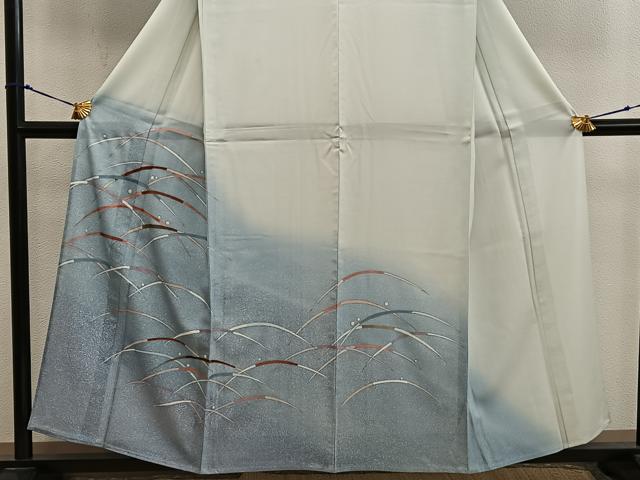 平和屋着物*夏物 訪問着 絽 露芝文 暈し染め 正絹 逸品 BAAX8179mz
