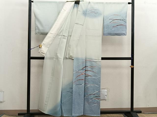 平和屋着物*夏物 訪問着 絽 露芝文 暈し染め 正絹 逸品 BAAX8179mz